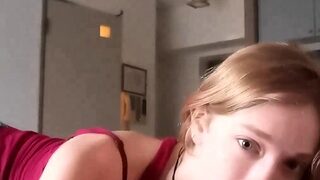 Amateur blonde teen sucks dick in hot pov blowjob sex tape