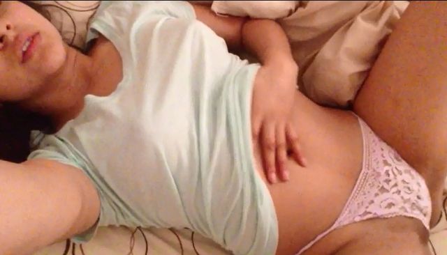 Beautiful teen masturbating in sexy underwear