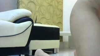 Amateur asian toyer toying at home