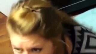 Amateur redhead girlfriend blowjob and anal with creampie