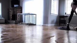 Blonde amateur chick in solo bdsm