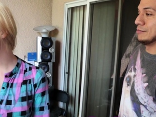 Blonde teenager gets pussy jizz filled