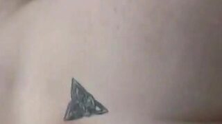 Chubby blonde amateur taken from behind