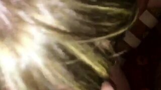 Close up blowjob and cumshot