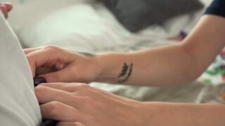 College student sucking cock before riding in erotic couple