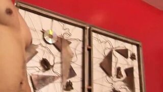 Curvaceous brunette shemale gets nailed well