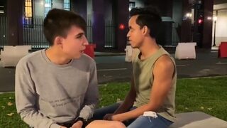 Deepthroating Latino twink gets breeded for cumshot
