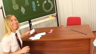 Delectable russian blonde kitty Andi craves for donga