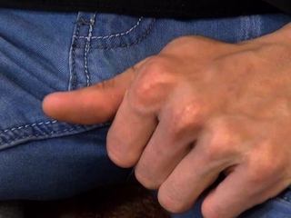 Feet fetish guy sniffing his shoes