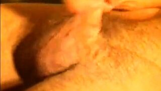 Fettige Schwanz Massage und cumload auf rote Ferse