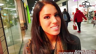 german amateur latina teen public pick up in shopping center