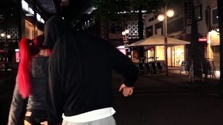 GERMAN REDHEAD TEEN BITCH PICKUP STRANGER IN COLOGNE TO SEX