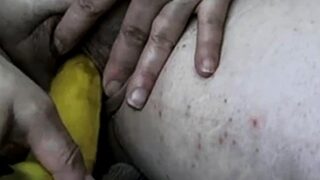 hairy arab avec banana