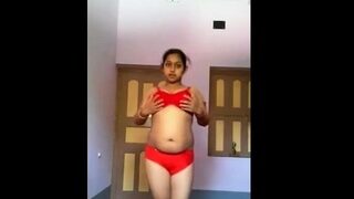 Hot Indian girl in nighty stripping