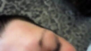 Huge cumshot on her face