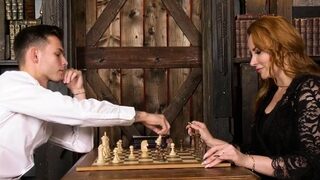 MATURE4K. Chess game ends for mature and her young rival