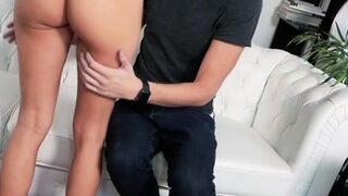 Playsome brunette girlie Kara Faux gets hard fuck