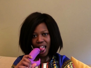 Real Black African Amateur Taking Facial like A champ