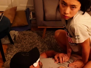 Sexy japanese teens creampie threesome