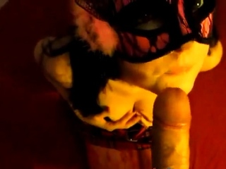 Sexy Masked Girl Gets Cum Shot Into Her Mouth