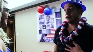 Swingeing blonde Sunny Hart gets fingered