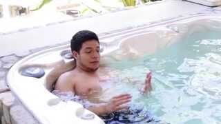 Throating teen gets pussy sperm filled