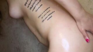 Tiny teenage brunette gets cum creampied