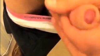 Two friends play wanking games