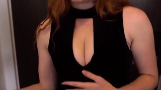 Black babe with big boobs teasing on webcam