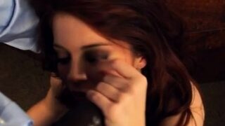 Frisky redhead Jessi Palmer enjoys cherry stretch