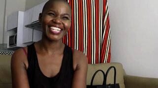 Gorgeous shaved head model deep throats producers fat cock