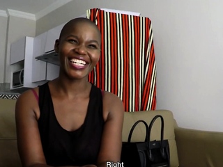 Gorgeous shaved head model deep throats producers fat cock