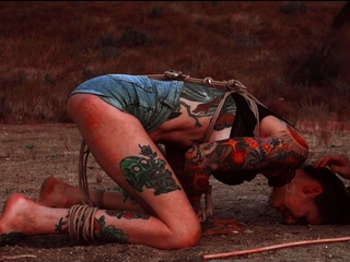 Hard degradation for crying goddes outside at night