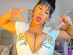 Huge Boobs – Sarah Wobbles And Licks Her Huge Latina Boobs