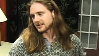 Prurient beautiful chick cums hard on large tool