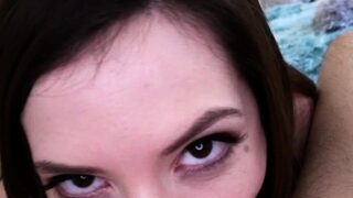 Teen slut gets mouth cummed in