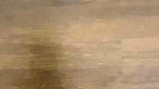 Amateur brunette double toying on webcam