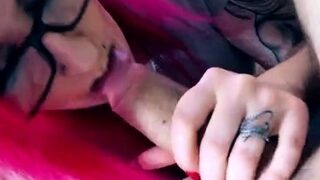 Amateur redhead girlfriend blowjob and anal with creampie