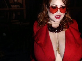 Amateur redhead masturbates then gives a blowjob