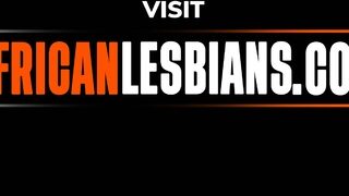 BBW African Lesbian Dildo Fucking