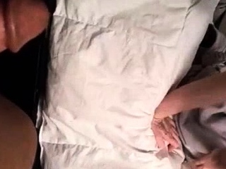 Big tit brunette sucks a big cock POV