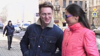 Brunette Anita Sparkle’s beaver stretched wide