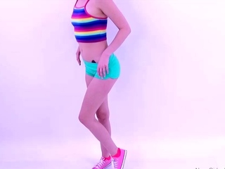 Cute babe with braces gets pussy creamed at audition