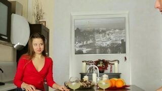 Dazzling brunette girlfriend Taissia fucking hard