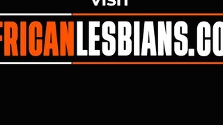 Ebony Lesbian Strap on Play