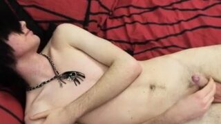 Emo boy bare tube gay Adorable boy bang-out cherry Terror