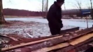 grandpa in a sawmill