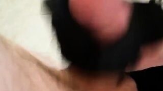 Handjob In Long Black Gloves