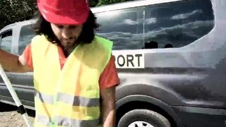 Homo gay sex police man Trash Pick-Up Ass Fuck Field Trip