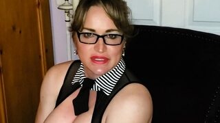 Hot brunette big boobs toying pink pussy